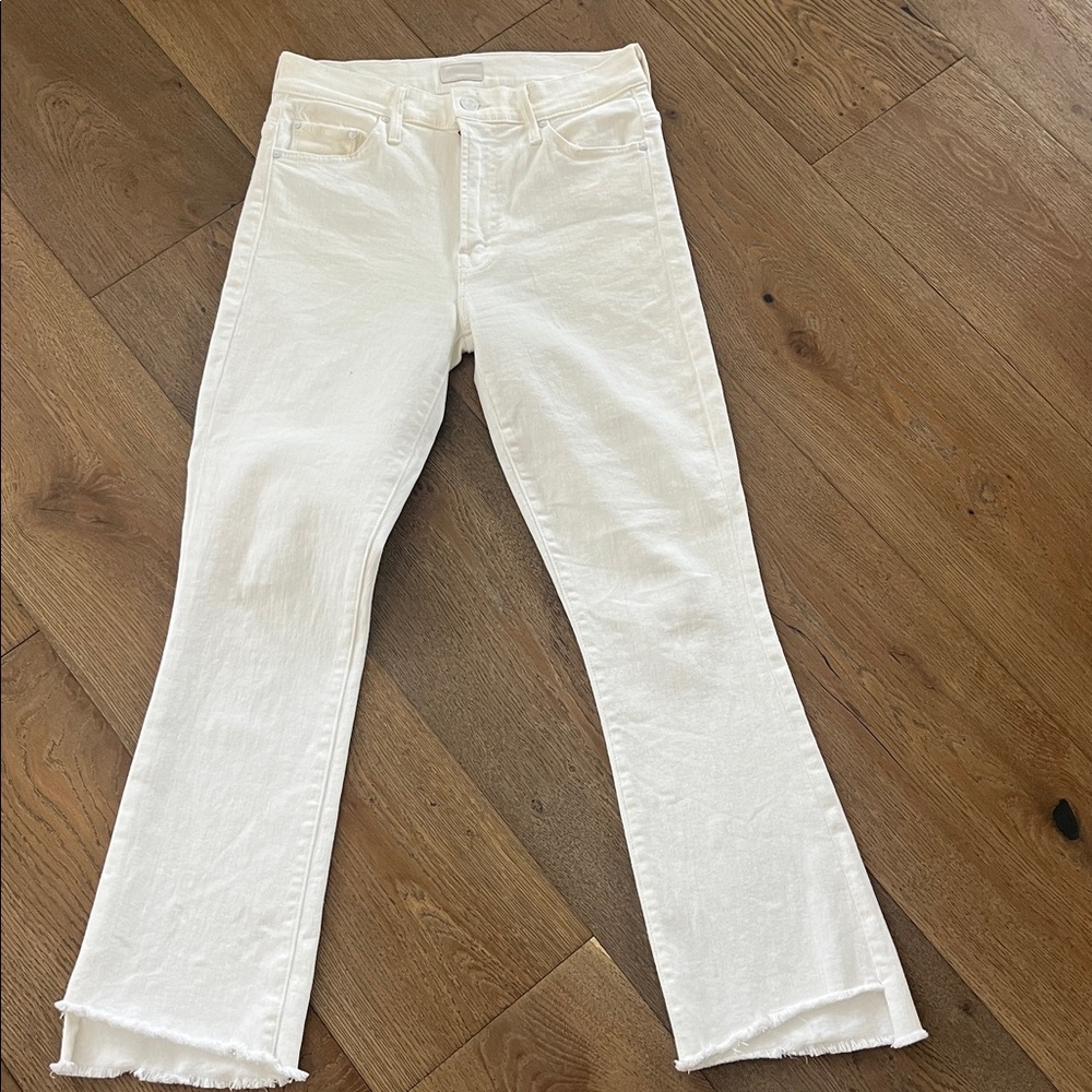 MOTHER insider crop step fray Jeans